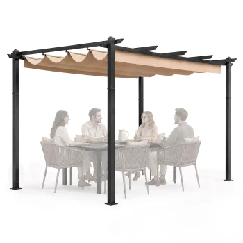 Садовая пергола для террасы Multigarden, 3x4 м, стальная, бежевая