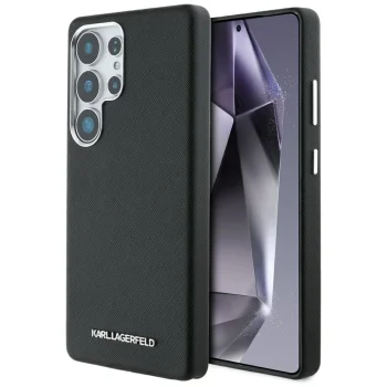 Karl Lagerfeld Saffiano MagSafe vāciņš Samsung Galaxy S25 Ultra, Melns
