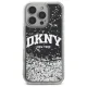 Чехол DKNY для iPhone 16 Pro Max Liquid Glitter Arch Logo, черный