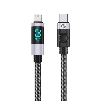 Orico LDC2L USB-C to Lightning PD Cable 29W with LED Display 1.5m - Black