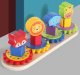 Bakalu Wooden Zoo Sorter with Gears and Geometric Shapes