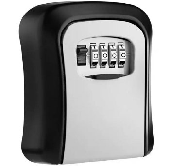 Компактный сейф для ключей с 4-значным кодовым замком, черный