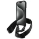 BMW iPhone 16 Plus Case M Edition Carbon Stripe & Strap - Black