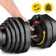 Regulējama hantele 4FIZJO PRO 40 kg, melna