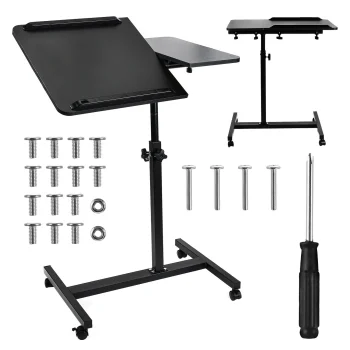 Maclean MC-121 B mobilais portatīvā datora galds, regulējams augstums 59-89cm, melns