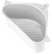 Corner Kitchen Sink Organizer with Suction Cup, White