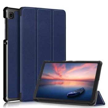 Samsung Galaxy Tab A7 Lite (SM-T220/T225) Tri-fold Stand PU Leather Case Cover, Dark Blue | Чехол Книжка...