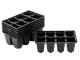 DIVODV Seedling Trays for Sowing and Planting, 8 Cells, Black