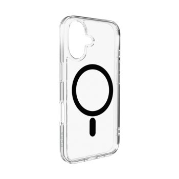 Puro iPhone 17 Case Lite Mag with MagSafe, Transparent with Black Ring
