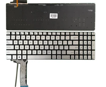 Asus N551 N551J N552 N552V portatīvā datora tastatūra, sudraba