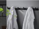 Wall-Mounted Clothes and Towel Rack, 6 Hooks, 54.5 cm, Black