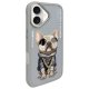 Чехол Nimmy Glasses Cool Dog для iPhone 16, серый