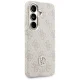 Чехол Guess 4G Rhinestone Round Logo MagSafe для Samsung Galaxy S26, розовый