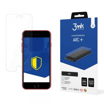 Apple iPhone SE 2022 Aizsargplēve uz Visu Ekrānu | 3MK ARC+ Protective Film Rounded Fullscreen Protector