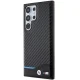 Samsung Galaxy S24 Ultra (SM-S928) BMW Leather Carbon Case Cover (BMHCS24L22NBCK), Black