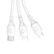 Кабель 3-в-1 Dudao L8A-3in1 USB на USB-C/micro USB/Lightning, 1.2м, белый