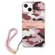 Apple iPhone 13 mini 5.4\'\' Guess Camo Strap Collection Case Cover (GUHCP13SKCABPI), Pink