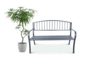 Садовая скамейка со спинкой металлическая для террасы и балкона,...