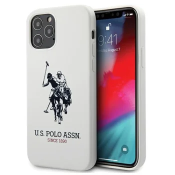Apple iPhone 12 / 12 Pro 6.1'' US Polo Silicone Collection Case Cover (USHCP12MSLHRWH), White