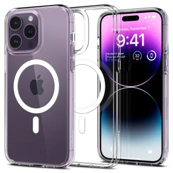 Spigen Ultra Hybrid Mag чехол для iPhone 14 Pro Прозрачный/Белый