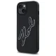 Karl Lagerfeld 3D Rubber Signature vāciņš iPhone 15 - Melns