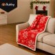 Ruhhy Christmas Flannel Blanket 130x170 cm, White/Red
