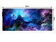 RGB LED Backlit Computer Table Carpet Mat Mouse Pad Cosmos, 30x80cm