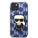 Karl Lagerfeld Monogram Ikonik Patch vāciņš iPhone 13 6.1\", zils