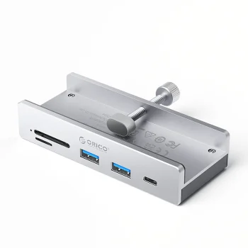 Orico MH5PC USB-C centrmezgls ar stiprinājumu, sudraba