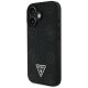 Guess Grained Hot Stamp Peony MagSafe Case for iPhone 16 - Black
