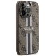 Guess iPhone 14 Pro vāciņš 4G Printed Stripes MagSafe, brūns
