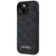 Apple iPhone 15 6.1\'\' Karl Lagerfeld Leather Monogram Metal Logo Cover Case, Black