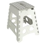Saliekamā taburete, pakāpiens virtuvei, bērnistabai vai vannas istabai, 39cm, Gaiši pelēks | Folding Anti-slip Step Stool