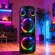Беспроводной Bluetooth-динамик 06403 с микрофоном, LED, FM, USB, черный