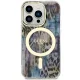Guess iPhone 14 Pro Max vāciņš Leopard MagSafe, zils
