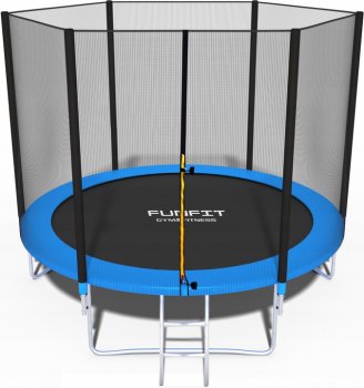 Садовый Батут FUNFIT с Защитной Сеткой и Лестницей, 252 см