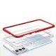 Vāciņš Samsung Galaxy S23+ Clear 3in1, caurspīdīgs ar sarkanu rāmi