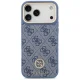 Guess 4G Strass Logo ar lielu siksnu un metāla pogām MagSafe vāciņš iPhone 17 Pro Max — zils | Phone Case Cover