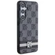 DKNY Samsung Galaxy S24+ vāciņš Leather Checkered Mono Pattern, melns