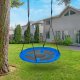 ECOTOYS bērnu dārza ligzdas šūpoles 100 cm 150 kg, zilas
