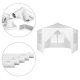 Multigarden dārza paviljons / tirdzniecības telts ar logiem, 2x2x2 m, balts