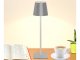 Table Night Light Touch Lamp Wireless USB, Silver