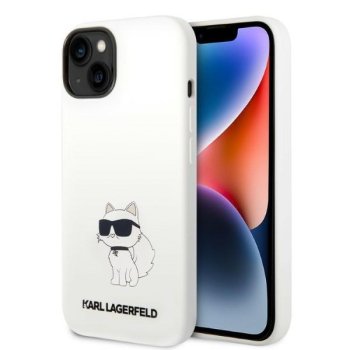 Apple iPhone 14 Plus 6.7'' Karl Lagerfeld Silicone Choupette MagSafe Case Cover (KLHMP14MSNCHBCH), White