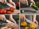 Набор кухонных ножей с овощечисткой, 6 предметов, нержавеющая...