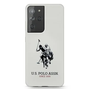 Samsung Galaxy S21 Ultra (SM-G998B) US Polo Silicone Logo Case Cover (USHCS21LSLHRWH), White | Чехол Кейс...