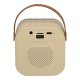 Portable Karaoke Machine with Bluetooth Speaker and Microphone, USB, LED, Beige