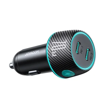 Joyroom JR-CCN02 70W Dual USB-C Car Charger with LED - Black