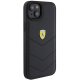 Ferrari iPhone 15 Plus Case Quilted Metal Logo, Black