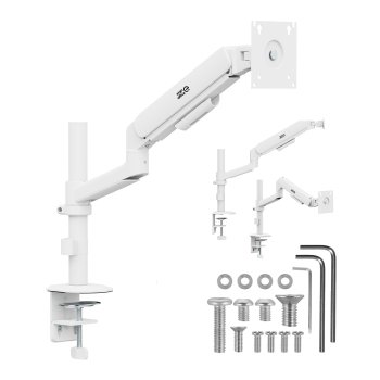 Ergo Office ER-691 W Monitor Mount with Gas Spring, 17"-32", 1-10kg, White