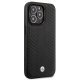 BMW iPhone 14 Pro vāciņš Leather Diamond Pattern, melns